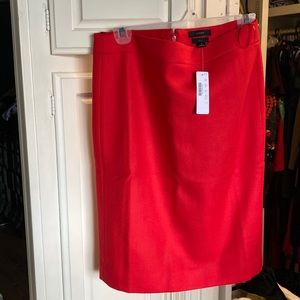 JCrew nwt double surge wool no 2 pencil skirt size 4 red